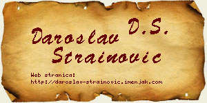Daroslav Strainović vizit kartica